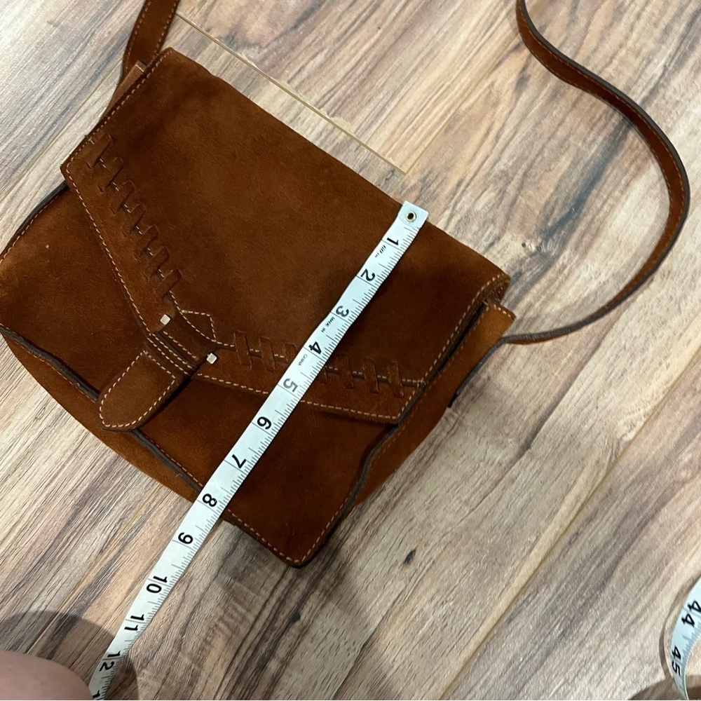 Minelli Paris Suede Boho Crossbody Bag - Picture 6 of 10